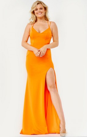 JVN by Jovani JVN07402 Lace Up Back Prom Dress