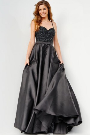 JVN by Jovani JVN08475 Beaded Sweetheart Top Gown