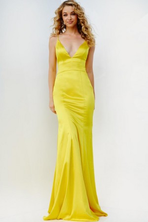 JVN by Jovani JVN08595 Deep V Neck Prom Dress