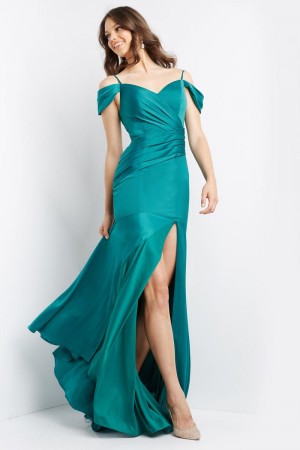 JVN by Jovani JVN08598 Pleated Off Shoulder Prom Dress