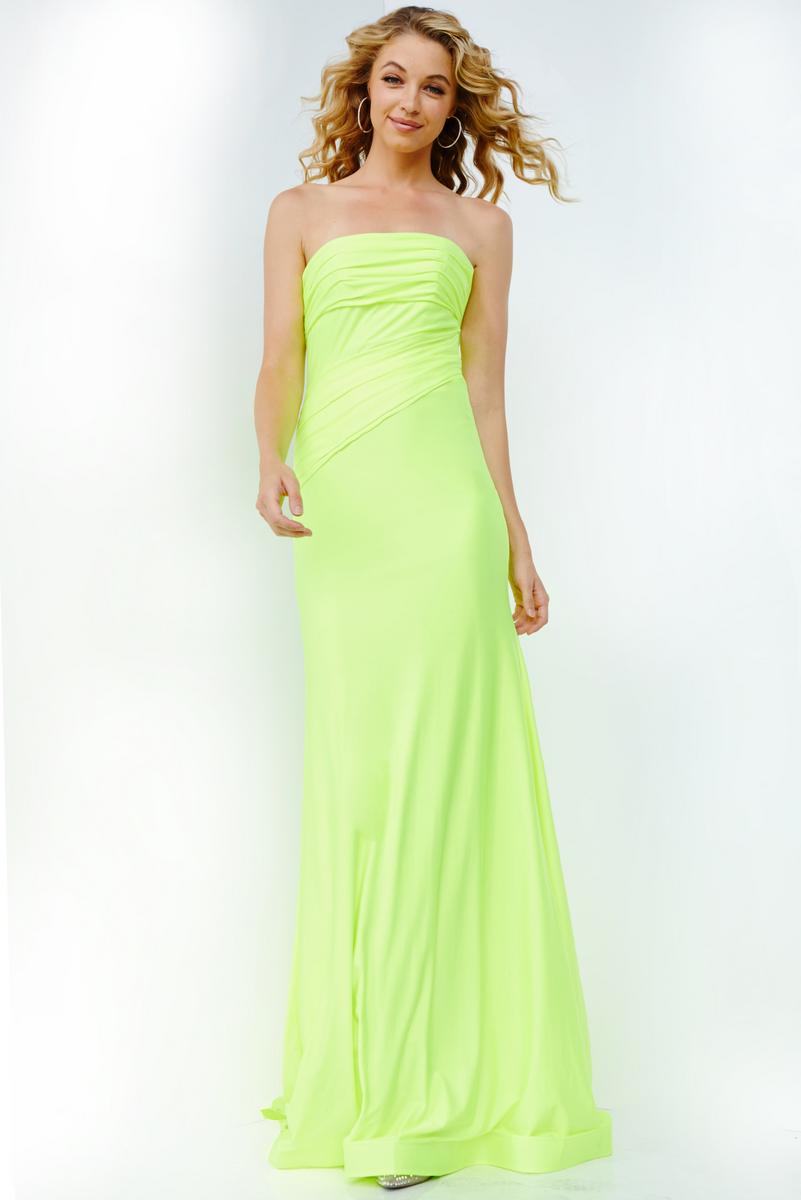 French Novelty JVN by Jovani JVN09027 Strapless Ruched Prom Dress