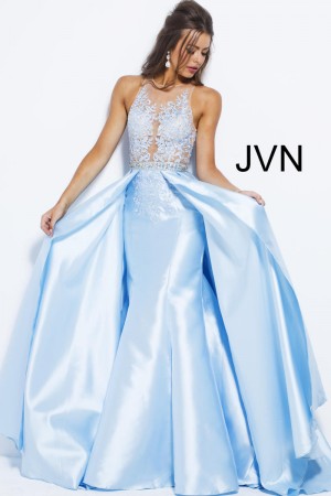 JVN Prom JVN47713 Sheer Embellished Gown