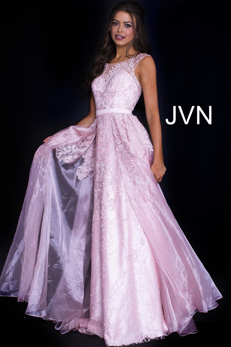 French Novelty: JVN Prom JVN54532 Sheer Embellished Gown