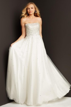 JVN by Jovani JVN65664 Embellished Tulle Ballgown