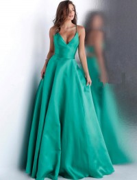JVN Prom JVN66673 Gown with Lace Up Back