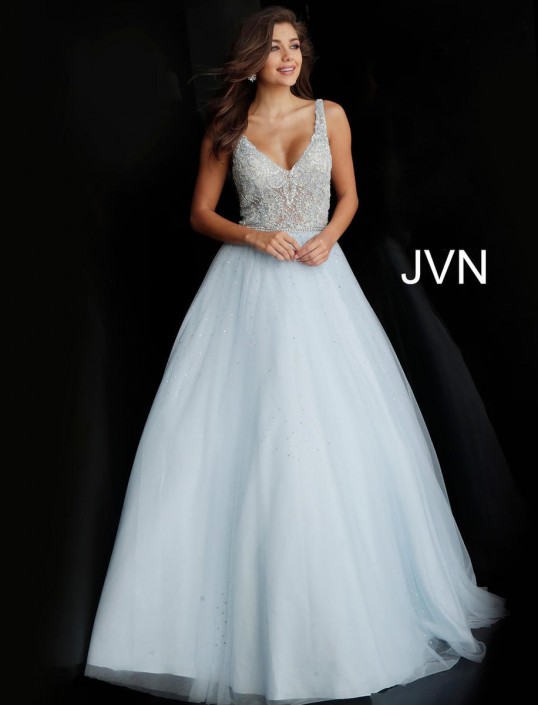 low cut ball gown