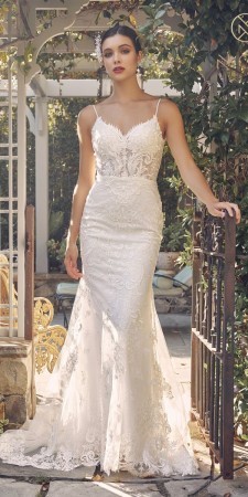 Nox Anabel JW939 Romantic Sheer Lace Wedding Gown