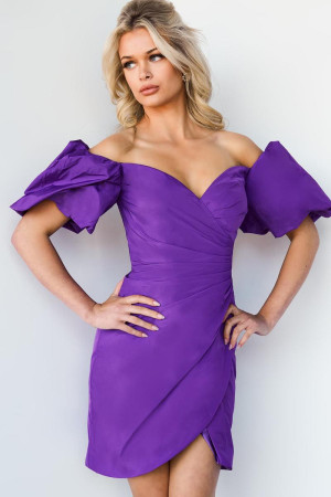 Jovani 09476 Short Homecoming Dress Featuring Off The Shoulder Sweetheart