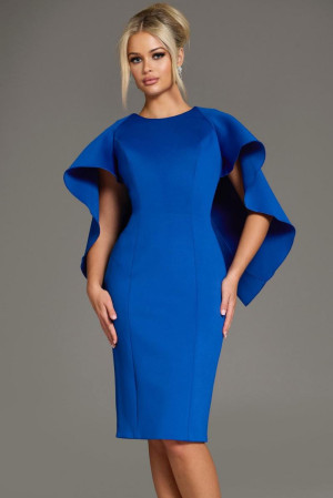 Jovani 38824 Short Reception Party Dress Featuring Flutter Sleeves