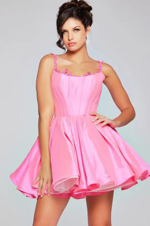 Jovani 40379 Short Homecoming Dress Featuring A Scoop Neck Fitted Bodice