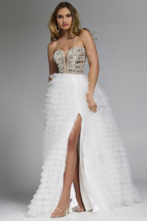 Jovani 43412 Long Special Occasion Dress with Embellished A-Line