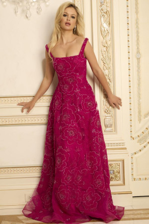 Jovani 46471 Long Reception Dress with Floral