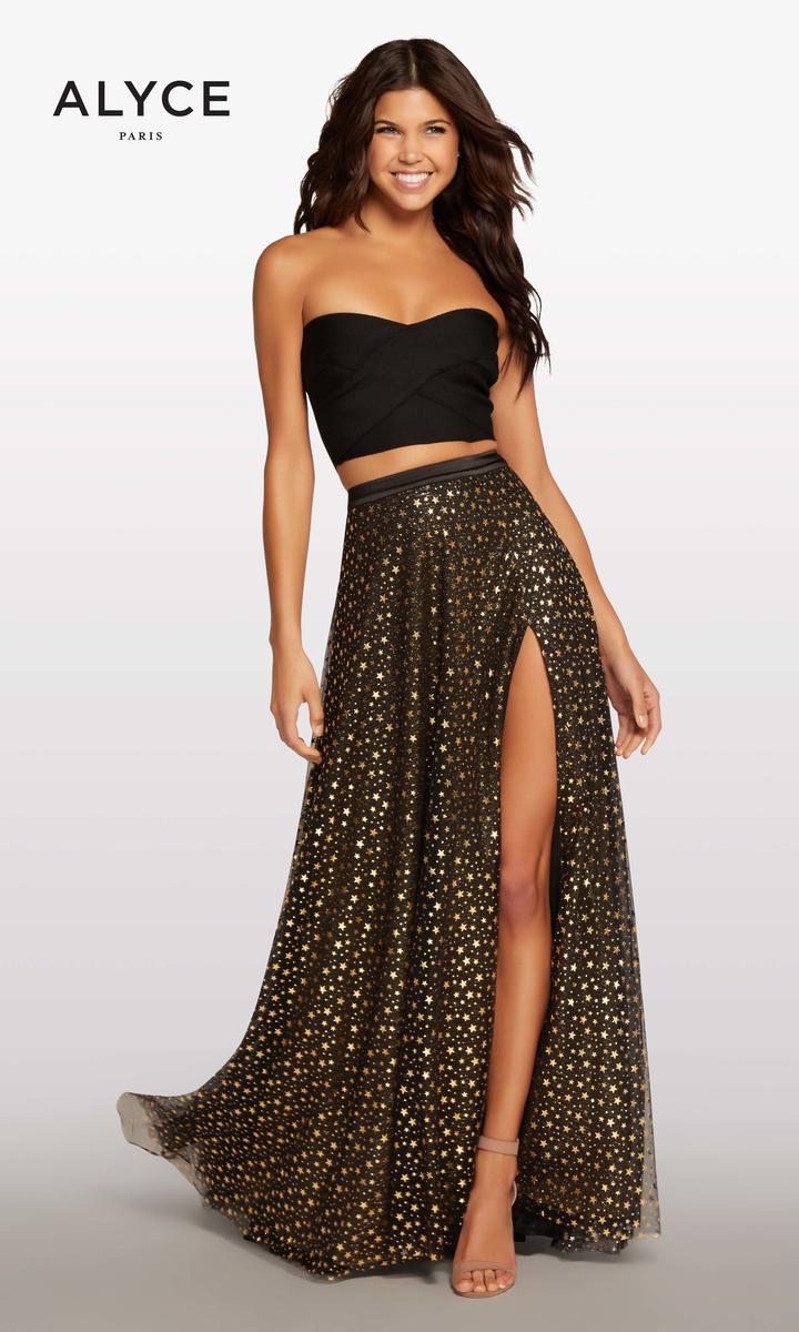 alyce 2 piece prom dress