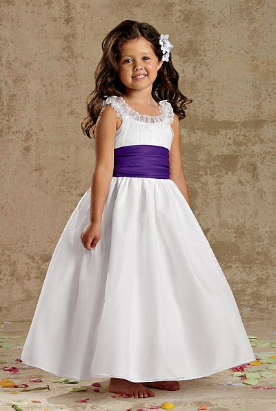 Sweet Beginnings Ruffle Neck Ankle Length Flower S Dress L972 Sweet Beginnings Ruffle Neck Ankle Length Flower S Dress L972