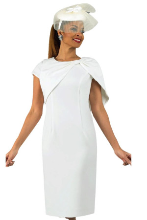 Lily And Taylor 5005 Classic Fitted Cap Sleeve Church Dress