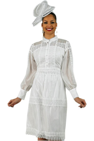 Lily And Taylor 5037 Dreamy Long Sleeve Chiffon Dress With Lacy Insets