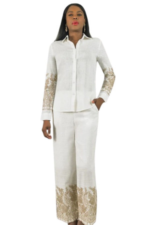 Lily And Taylor 5052 Smart Looking Ladies 2 Piece Pant Suit