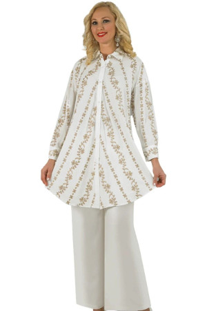 Lily And Taylor 5054 Ladies 2 Piece Novelty Pant Suit With Long Sleeves