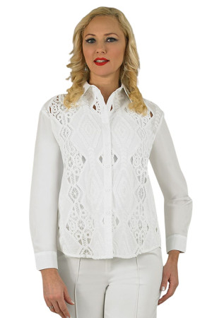 Lily And Taylor S105 Womens 2 Piece Long Sleeve Notch Collar Blouse