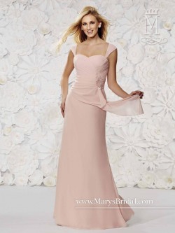 Modern Maids By Mary S French Novelty Modern Maids M1497 Wrap Pleated Bridesmaid Dress