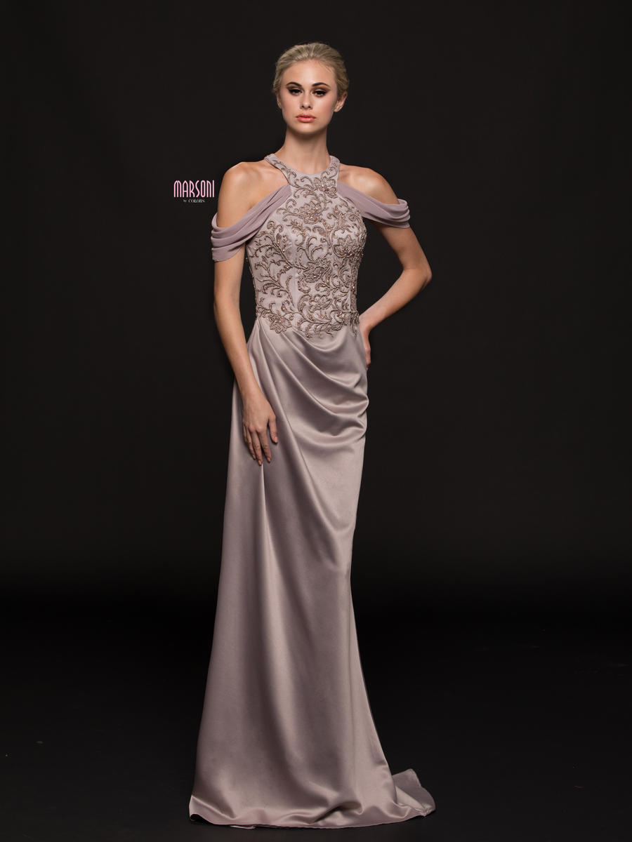 mother of the bride cold shoulder gowns