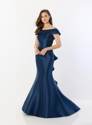 Montage M2237 Cascading Ruffle Back Gown
