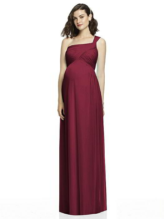 Alfred Sung M427 One Shoulder Maternity Bridesmaid Dress: French Novelty
