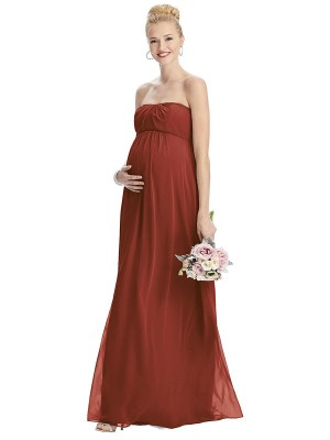 Dessy Collection M443 Shirred Maternity Bridesmaid Dress