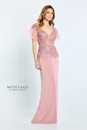 Montage M512 Gown with Removable Flutter Sleeves