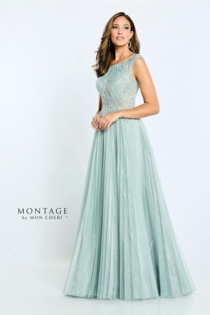 Montage M515 Lace Organza A-Line Gown