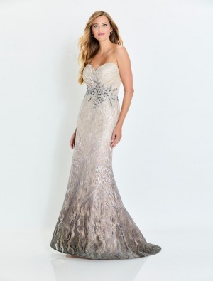 Montage M523 Lace Gown with Separate Sleeves