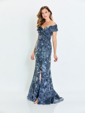 Montage M524 Off Shoulder Organza Mothers Gown