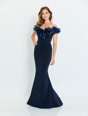 Montage M538 Ruffle Off Shoulder Mothers Gown