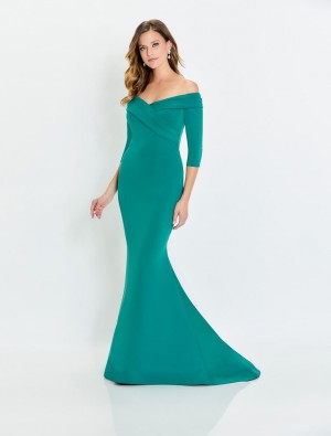 Montage M540 Off Shoulder Fitted Mermaid Gown