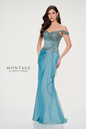 Montage M843 Romantic Iridescent Mother of Bride Dress