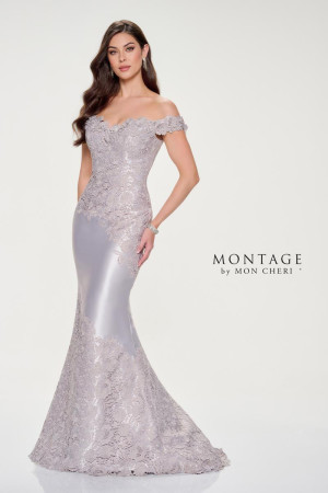 Montage M846 Floral Lace Mermaid Mother of Bride Dress