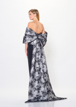 Montage M908 Unique Gown with Removable Bow Back