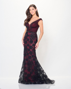 Montage M909 Smocked Lace Mother of Bride Dress