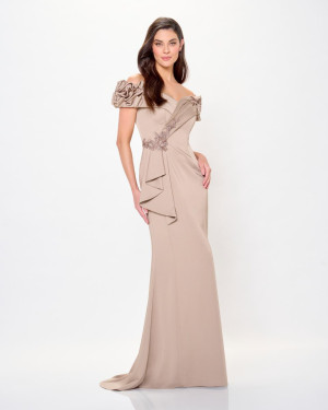Montage M915 Ruffle Off Shoulder MOG Dress