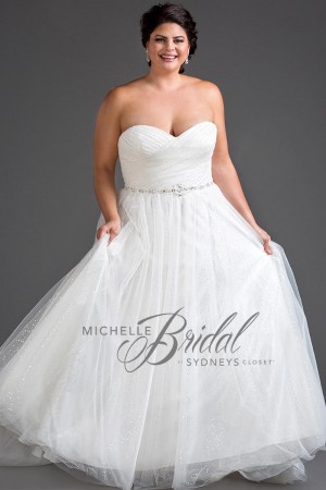 Michelle Bridal MB1604 Charlotte Plus Size Wedding Gown
