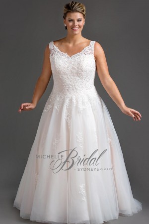 Michelle Bridal MB1712 Rosella Plus Size Wedding Gown