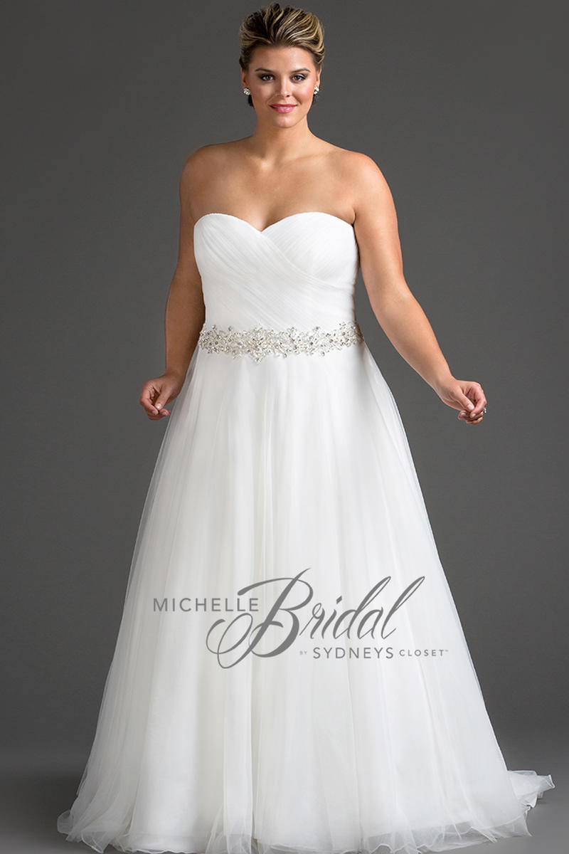 French Novelty: Michelle Bridal MB1715 Ariel Plus Size Wedding Gown, image size:800x1200