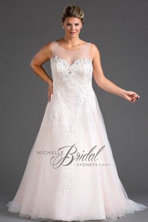 Michelle Bridal MB1806 Aubrey Plus Size Wedding Gown