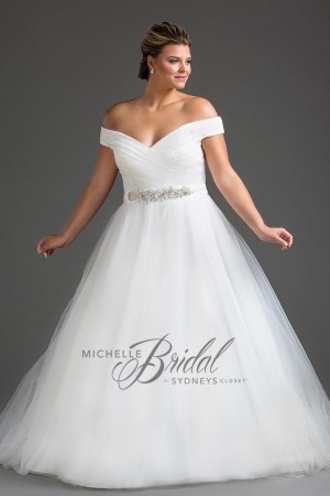 Michelle Bridal MB1812 Gwenyth Plus Size Wedding Gown