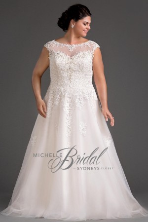 Michelle Bridal MB1814 Amber Plus Size Wedding Gown