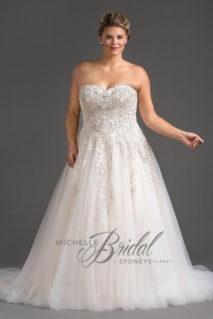Michelle Bridal MB1819 Venessa Plus Size Wedding Gown