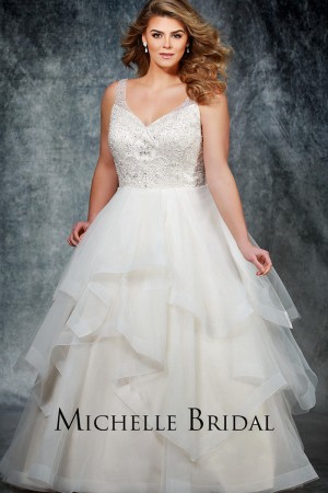Michelle Bridal MB1901 Sahara Plus Size Wedding Gown