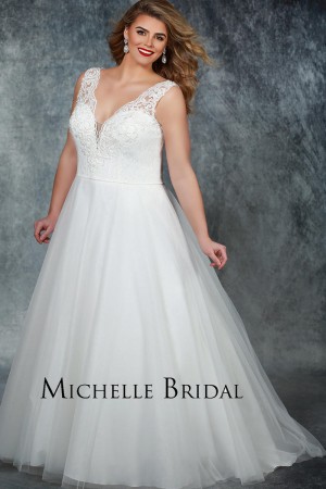 Michelle Bridal MB1904 Ainsley Plus Size Wedding Gown