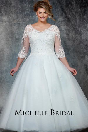 Michelle Bridal MB1906 Poppy Plus Size Wedding Gown