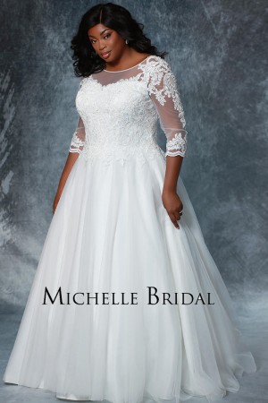Michelle Bridal MB1911 Vale Plus Size Wedding Gown